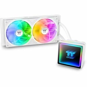 Thermaltake TH240 V3 ARGB CPU Liquid Cooler; Intel/AMD; 1x240mm 500~2500rpm Single Frame ARGB Fan; 240mm Radiator; ARGB Infinity Mirror; Rotatable Pump Head; Snow