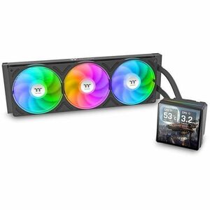 Thermaltake TH360 V3 Ultra ARGB CPU Liquid Cooler; Intel/AMD; 1x360mm 500~2500rpm Single Frame ARGB Fan; 3.95" TFT 720x720p LCD; Rotatable Pump Head; TT LCD Screen Control; Black Thermaltake+TH360+V3+Ultra+ARGB+CPU+Liquid+Cooler%3b+Intel%2fAMD%3b+1x360mm+500%7e2500rpm+Single+Frame+ARGB+Fan%3b+3.95%22+TFT+720x720p+LCD%3b+Rotatable+Pump+Head%3b+TT+LCD+Screen+Control%3b+Black