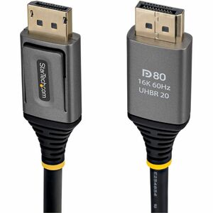 StarTech 6ft DisplayPort 2.1 Cable VESA Certified DP80 DisplayPort Cable 10K/8K 60Hz 16K 60Hz/8K 240Hz w/DSC 1.2a DP 2.1 Cord