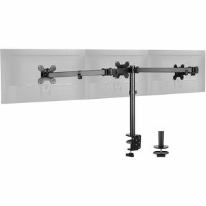 Triple+32%22+Articulating+Monitor+Arm+Mount-Black+Up+to+32%22++Max+Load+17.6+lbs+each+VESA+Plate+75x75mm100x100mm
