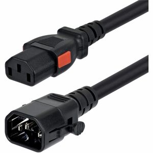 StarTech 6ft 1.8m Heavy Duty Power Extension Cord Locking C14 to Locking C13 PDU Power Cord 15A 250V 14AWG UL Listed TAA C14LC13L14G15ABK6FT StarTech+6ft+1.8m+Heavy+Duty+Power+Extension+Cord+Locking+C14+to+Locking+C13+PDU+Power+Cord+15A+250V+14AWG+UL+Listed+TAA+C14LC13L14G15ABK6FT