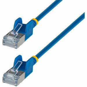 StarTech+10ft+Blue+Ultra+Slim+CAT6a+Ethernet+Cable+Snagless+FTP+Bare+Copper+Wire+34AWG+Slim+RJ45+Patch+Cord