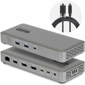 StarTech USB4 Docking Station Driverless Dual 4K for macOS and Windows Universal USB-C Dock with 100W Laptop Charging and 2.5GbE 208NUSB4DOCK