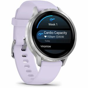 Garmin Venu 4 41 mm Silver with Periwinkle Silicone Band 0100301301