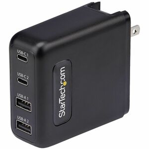 StarTech 100W USB-C Wall Charger 2x USB-C USB-Portable Power Adapter