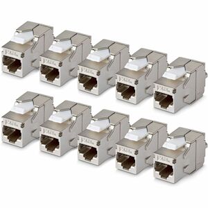 StarTech Shielded Cat6a Keystone Jack 10-Pack RJ45 Ethernet Keystone Jacks STP Cat6a Wall Jack 180-Degree Toolless StarTech+Shielded+Cat6a+Keystone+Jack+10-Pack+RJ45+Ethernet+Keystone+Jacks+STP+Cat6a+Wall+Jack+180-Degree+Toolless