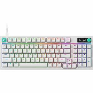 Logitech G316 X 98 Gaming Keyboard 8 kHz Report Rate Hot-Swappable Linear Switches Gasket Structure USB-C RGB LIGHTSYNC for PC White 920014239