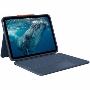 Logitech Rugged Combo 4c Touch iPad Keyboard Case iPad 10th Gen A16 Case with Trackpad Military-Grade Drop Protection USB-C Port Smart Connector Pencil Holder 920014146
