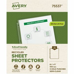 Avery Recycled Economy Weight Sheet Protector