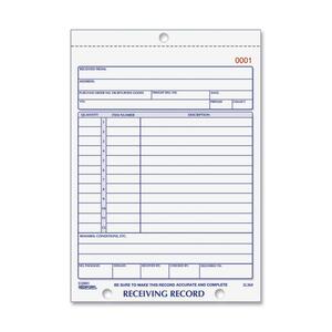 Rediform Carbonless Receiving Record Slip Book