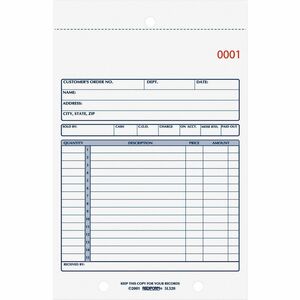 Rediform Carbonless Sales Book Forms