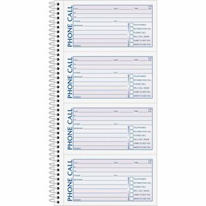 Tops Carbonless Phone Call Book