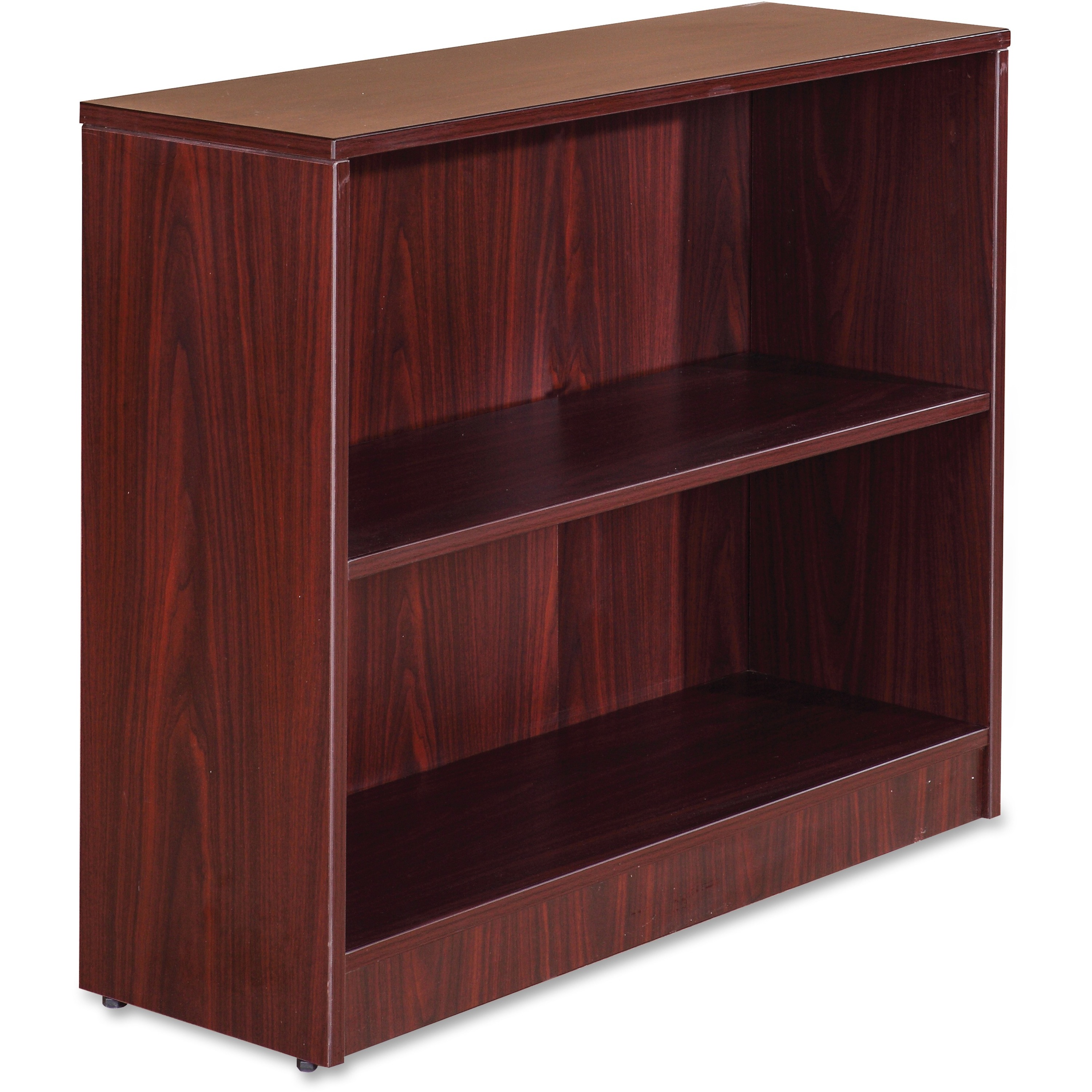 Lorell Essentials Series Mahogany Laminate Bookcase