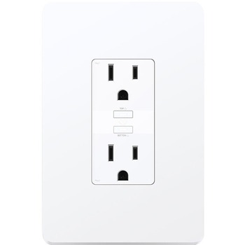 Tp Link Kasa Smart Smarter In Wall Outlet 2 X Ac 15 A Google Assistant Microsoft Cortana Alexa Supported Wb Mason