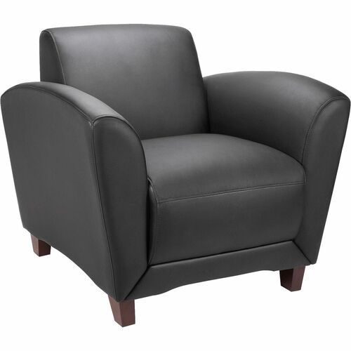 Lorell Reception Seating Leather Club Chair | by Plexsupply