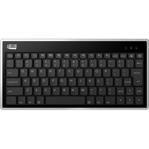 Adesso Adesso Bluetooth 3.0 Scissor-switch Mini Keyboard With Pouch For Ipad And Other - Wkb-1010ba Adesso Adesso Bluetooth 3.0 Scissor-switch Mini Keyboard With Pouch For Ipad And Other - Wkb-1010ba