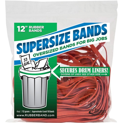 Alliance Rubber Company Rubber 08994 SuperSize Bands, 12" Heavy Duty