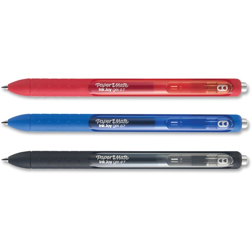 Ga naar beneden Buiten adem werkwoord Paper Mate® InkJoy Gel Pen, 0.7 mm Pen Point Size, Black, Blue, Red  Gel-based Ink, Black, Blue, Red Barrel, 3/PK - WB Mason
