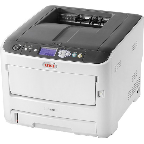 Oki® C612 C612dn LED Printer - Color - 35 ppm Mono / 33 Color - 1200 x 600 dpi Print - Automatic Duplex Print - 400 Sheets Input - WB Mason