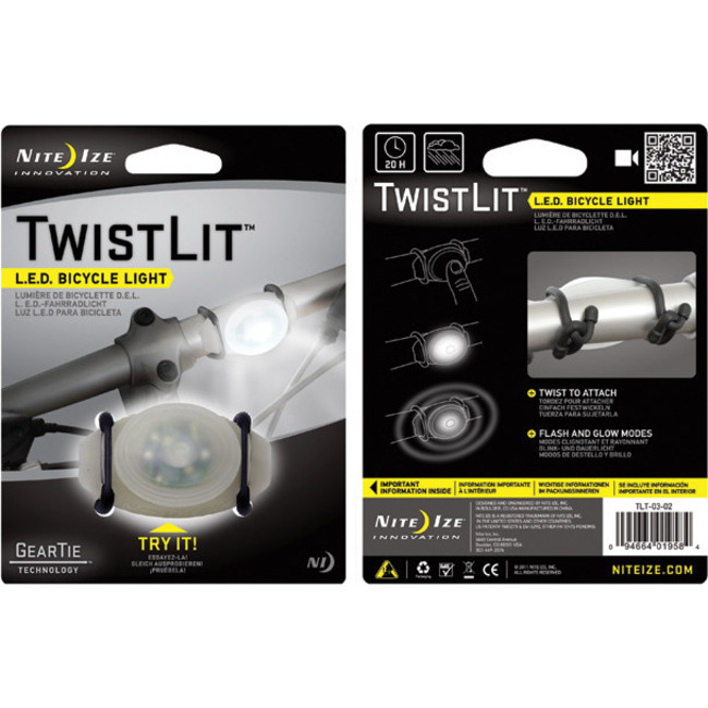Niteize TwistLit LED Bike Light, White