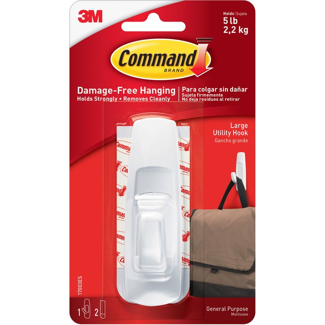 3M Large Reusable Command Adhesive Strip Hook - 17003 - Wall Shelves 