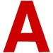 Chartpak 01177 Vinyl Letters, 4'', Red, CHA01177, CHA 01177