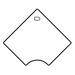 HONNWC3624TG1S - Corner Worksurface, 36"Wx24"D, White Laminate/Charcoal