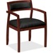 Basyx VL852 Slim Black Leather Guest Side Chair