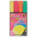 Shachihata 4-Color Set Flurorescent Poster Marker
