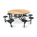 HONRS2960DD11P - Round Table, w/ Stools, 60"x29", Natural Maple/Lava/Black