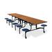 HONS293012DD91P - Rctnglr. Table,w/Stools,144"x30"x29",Natural Maple/Navy/BK
