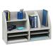 Safco 8-Compartment Desktop Organizer - 15.5" x 26" x 9.75" - 8 Compartment(s) - Wood - Gray