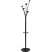 Alba PMFESTN Coat Stand, 5 Wood Adjustable Pegs, 74'' H, Black, ABAPMFESTN, ABA PMFESTN