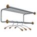 Alba PMMUR Wall Garment Rack, w/ 3 Hangers, 40'' W, Stainless Steel, ABAPMMUR, ABA PMMUR