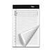 Tops 77150 Planning Pad, Numbered Ruled, 5'' x 8'', 40 Sh/PD, 6/Pk, White, TOP77150, TOP 77150