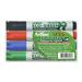 Permanent Marker, Chisel Point, 4/PK, Red/Black/Blue/Green