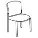 HON Pagoda 4070 Series 4073 Armless Stacking Chair