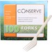 BAU10231 - Corn Starch Forks, Biodegradable, 100/BX, White