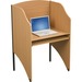 BLT89868 - Deluxe Floor Carrel, 32-3/4"x24-1/2"x48", Oak