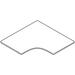 HONNWC3624TG2V - Corner Worksurface, 36"Wx24"D, Gray Laminate/Tan