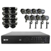 Clover 16CH DVR Bundle Security System with 16 Hi-Res Mixed Color Cameras - 16 x Digital Video Recorder, Camera - H.264 Formats - 1 TB Hard Drive
