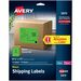Avery Dennison Neon Rectangle Laser Labels