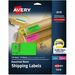 Avery Dennison Neon Rectangle Laser Labels