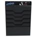 BDY8414 - File Organizer, 4 Pockets, Top Section for Supplies, Black