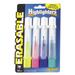 DRI92ER4B - Erasable Highlighter,Tank Style,4/ST,Yellow,Pink,Green,Blue