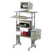 Safco Fixed Height Sit/Stand Multimedia Station
