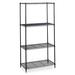 SAF5288BL - Starter Shelving Unit,4 Shelves/4 Posts,36"x24",Black