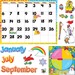 Trend Monthly Calendar Bulletin Board Set
