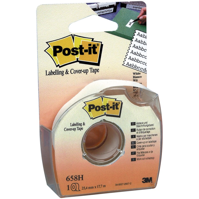 1 Roll 1 in x 700 in 658 Post-it Labeling & Cover-Up Tape - New 