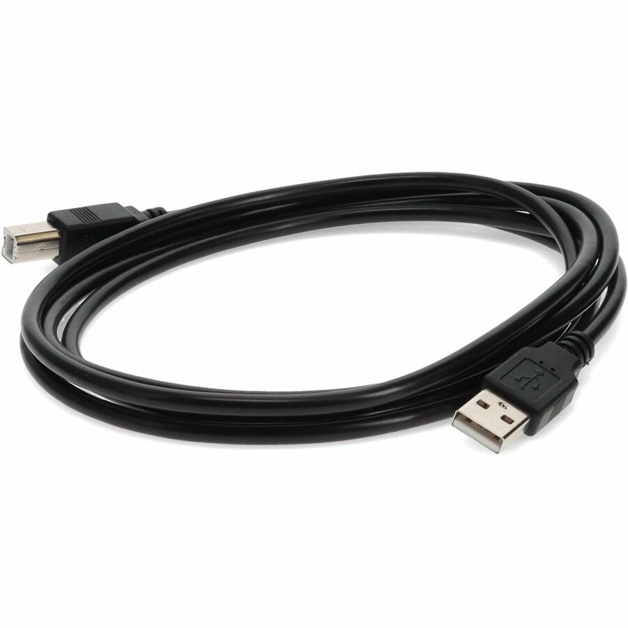 AddOn 5-Pack of 10ft USB 2.0 (A) Male to USB 2.0 (B) Male Black Extension Cables
